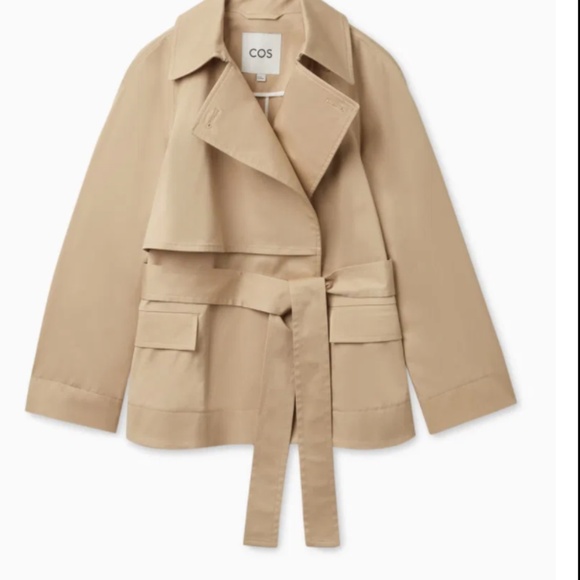 COS Cropped Trench Oversized Size 6-8 - Picture 2 of 7